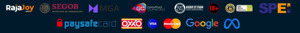 Pagos del pie de página del casino Rajajoy