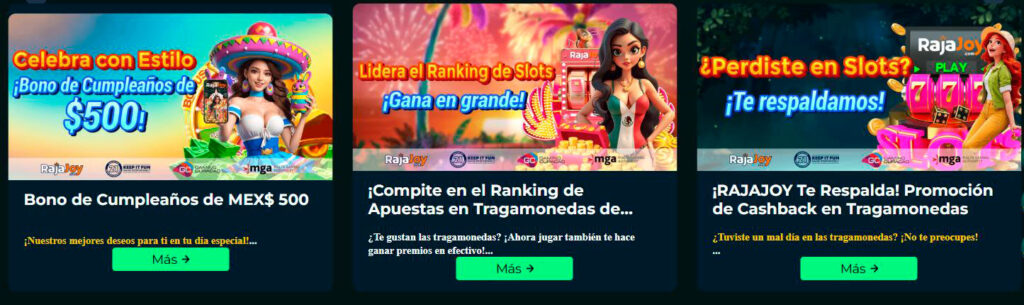 Promociones del casino Rajajoy